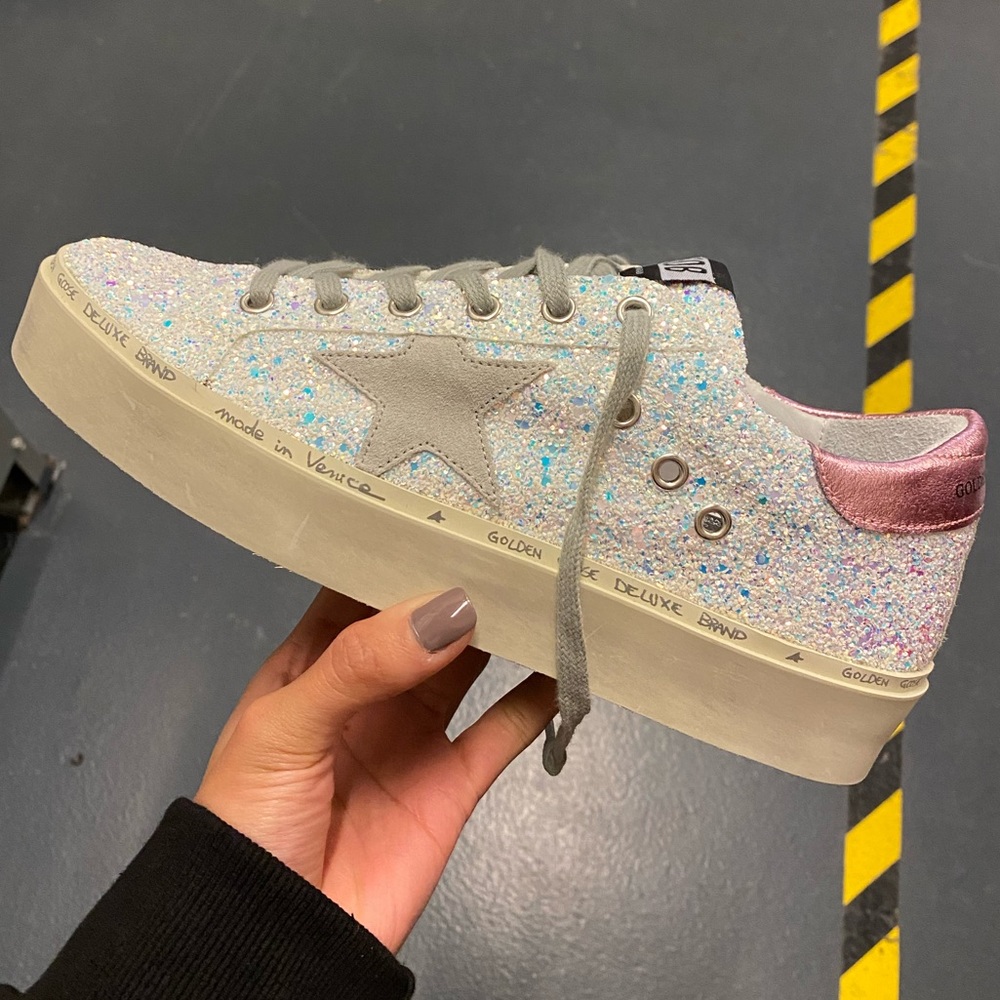 GOLDEN GOOSE HIGH STAR GLITTER